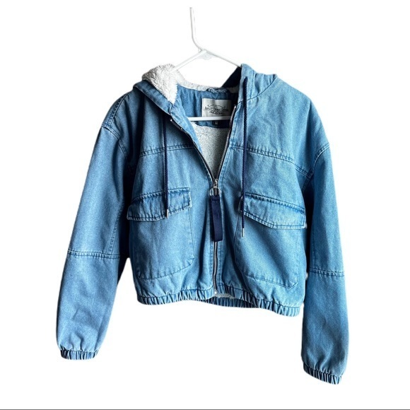 None Jackets & Blazers - Ashley Vintage Charm Cropped Jean Jacket Size Medium